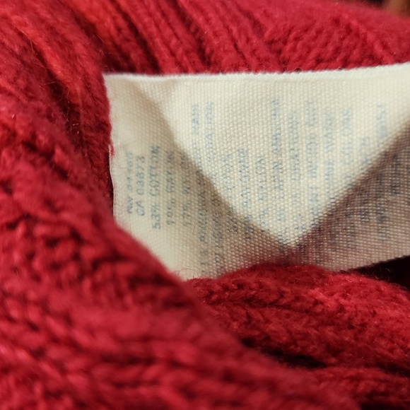 Y2K American Eagle Cable Knit V-Neck Sweater Sz L - Picture 6 of 6